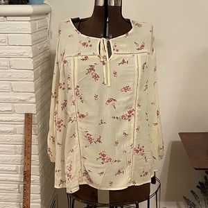 Combo Blu Woman Peasant Blouse 3X